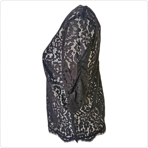 Free People Lace Top, Black, Small - Picture 4 of 5